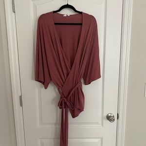Mauve Wrap Sweater